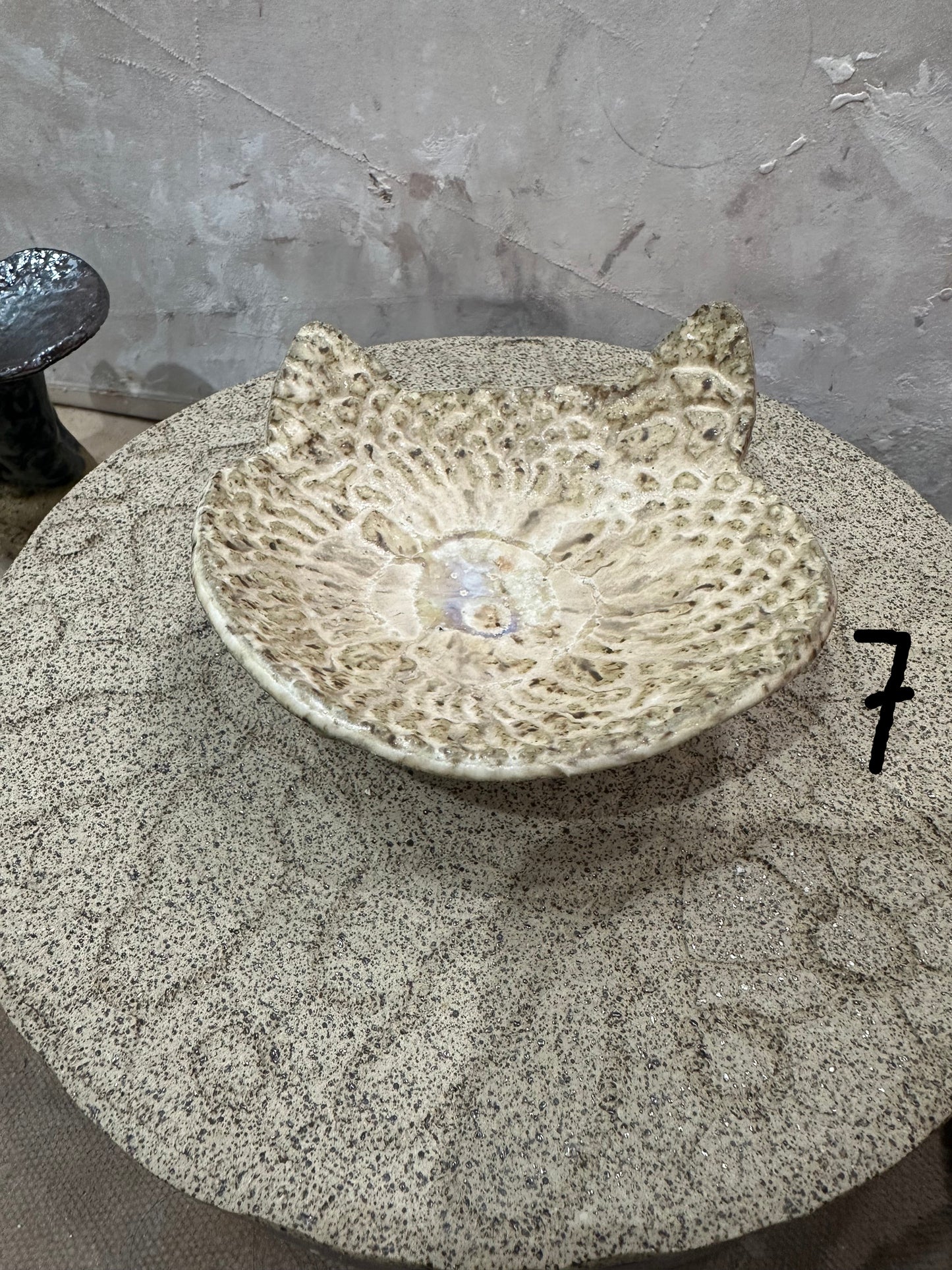 Handmade Porcelain Cat Trinket Dish | Unique Feline Jewelry Bowl