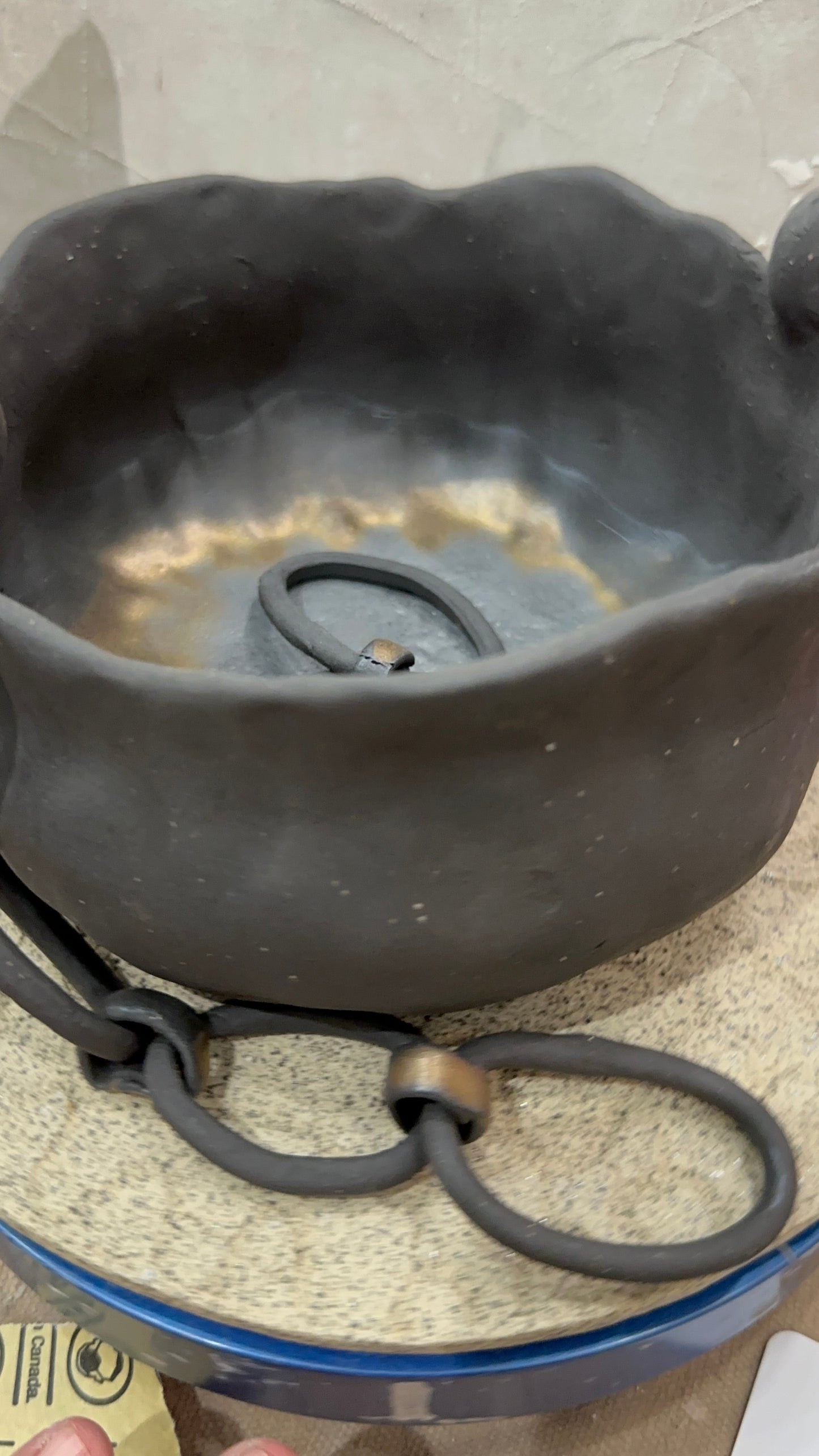 These Chains Cant Bind Dark Clay Sculptural Vessel from my Artisan Reserve collection