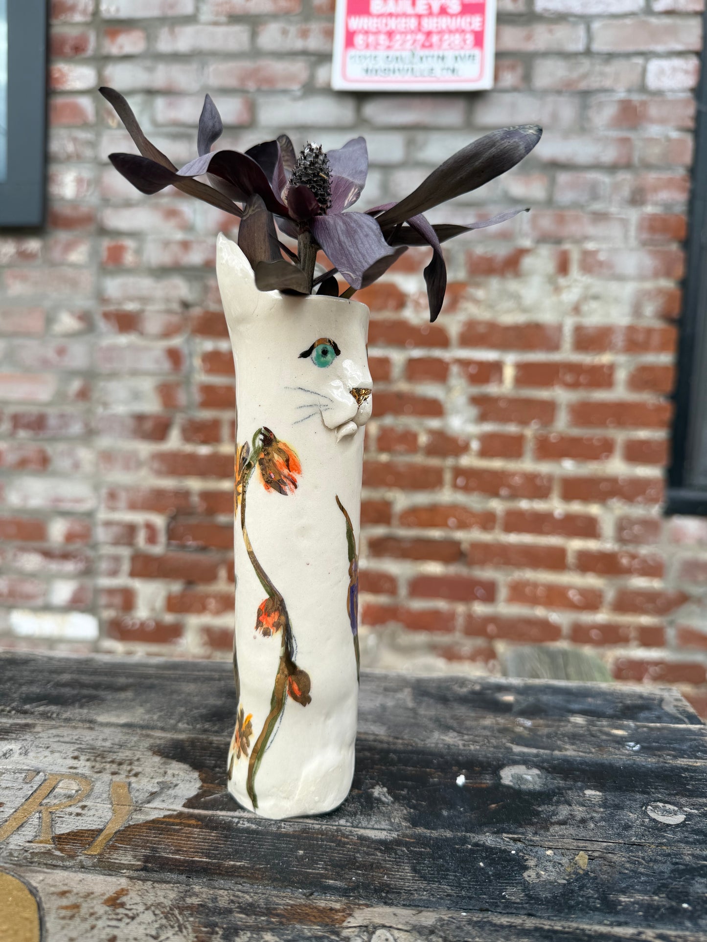 Sir Reginald Bloom
Handmade English Porcelain Vase with 22kt Gold Accents