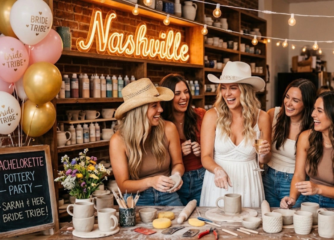 Nashville Bachelorette Party Pottery Class