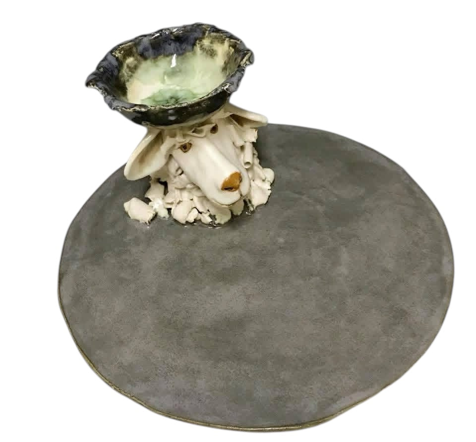 Custom Porcelain Pet Chip and Dip Bowl