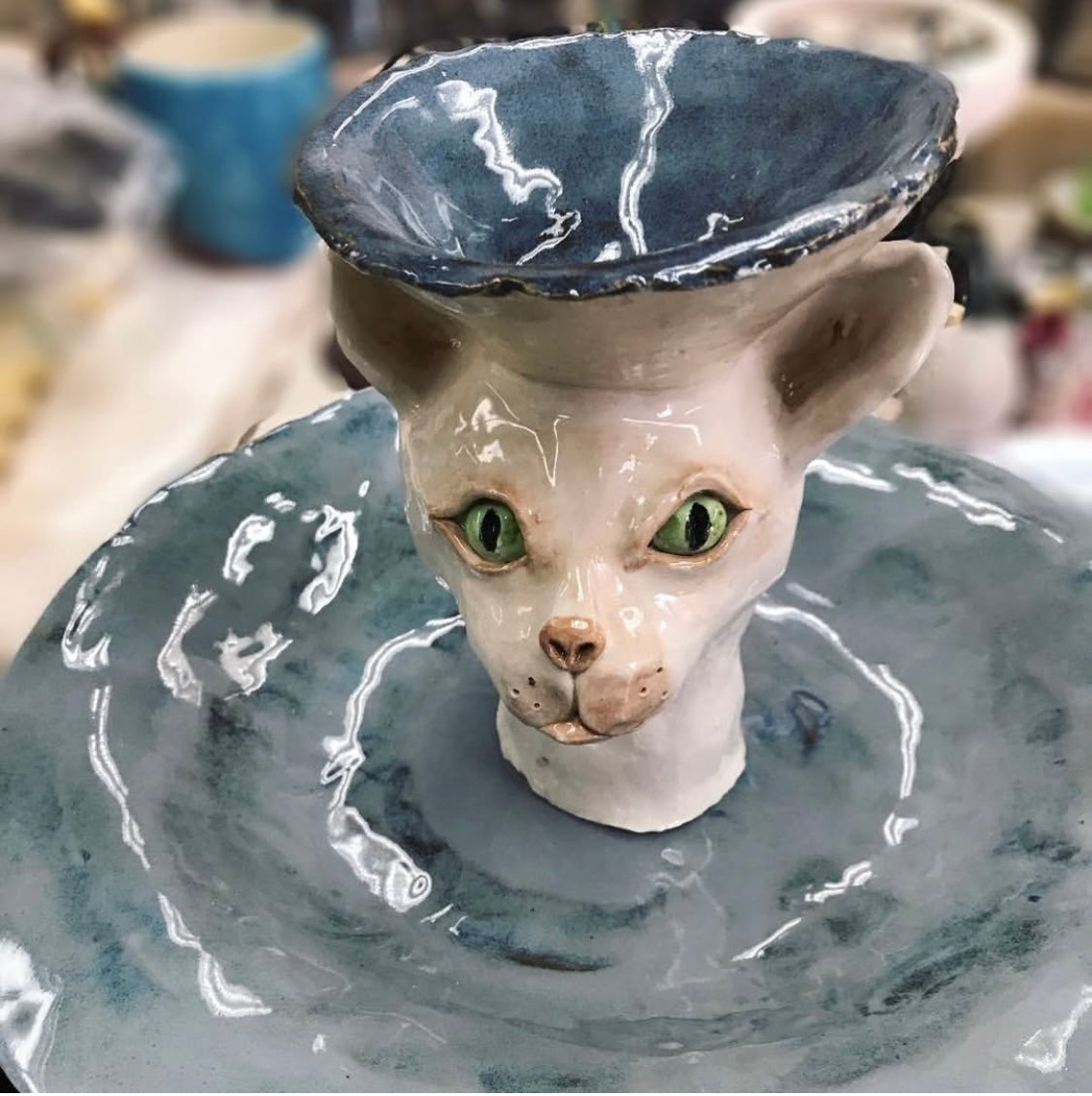 Custom Porcelain Pet Chip and Dip Bowl