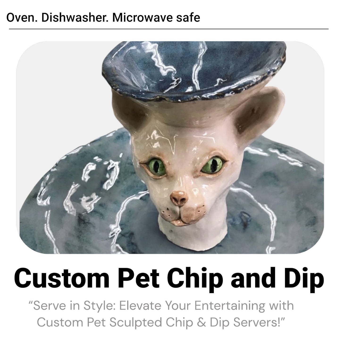 Custom Porcelain Pet Chip and Dip Bowl