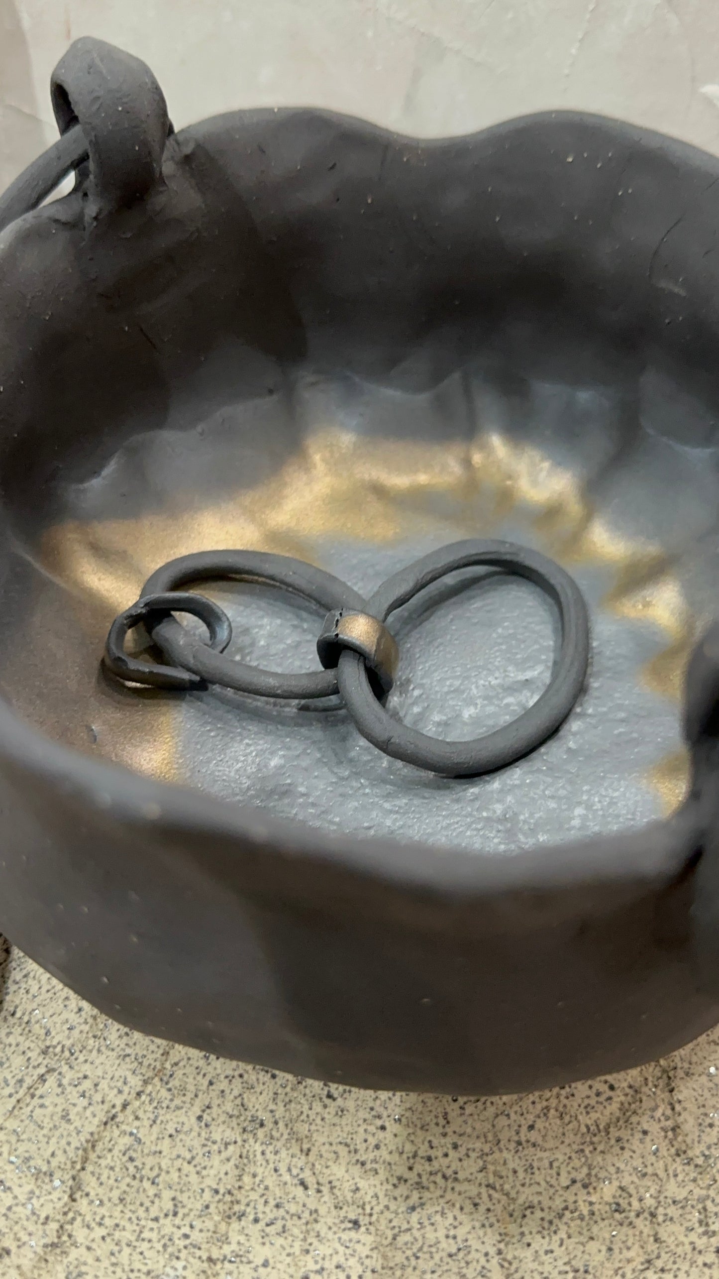 These Chains Cant Bind    Dark Clay Sculptural Vessel from my Artisan Reserve collection